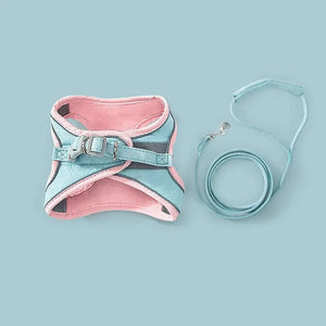 Harness and Leash Soft Padded Chest Strap Pet - Pink / S - Harness Pet