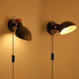 Lámpara de pared con enchufe y bombilla LED con interruptor de encendido y apagado