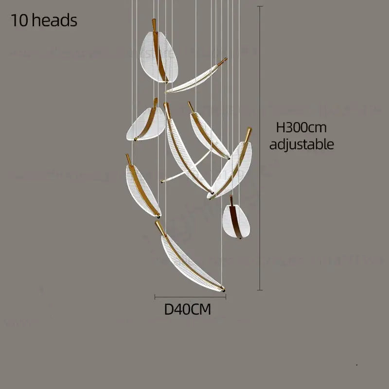 LED Chandelier Modern Spiral Pendant Light - Chandelier