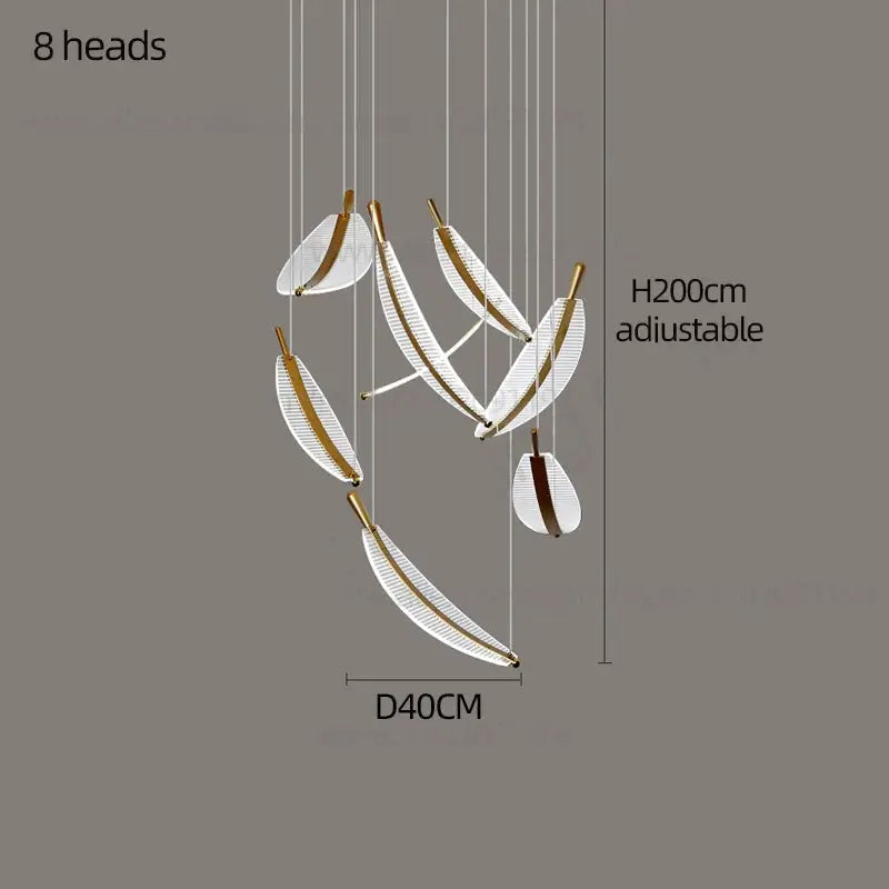 Modern Spiral LED Chandelier Pendant Light Remote Dimming - view 24