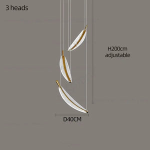 Modern Spiral LED Chandelier Pendant Light Remote Dimming - view 26