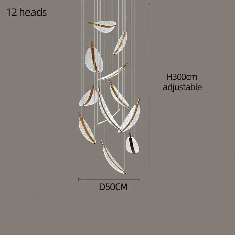 LED Chandelier Modern Spiral Pendant Light - Chandelier
