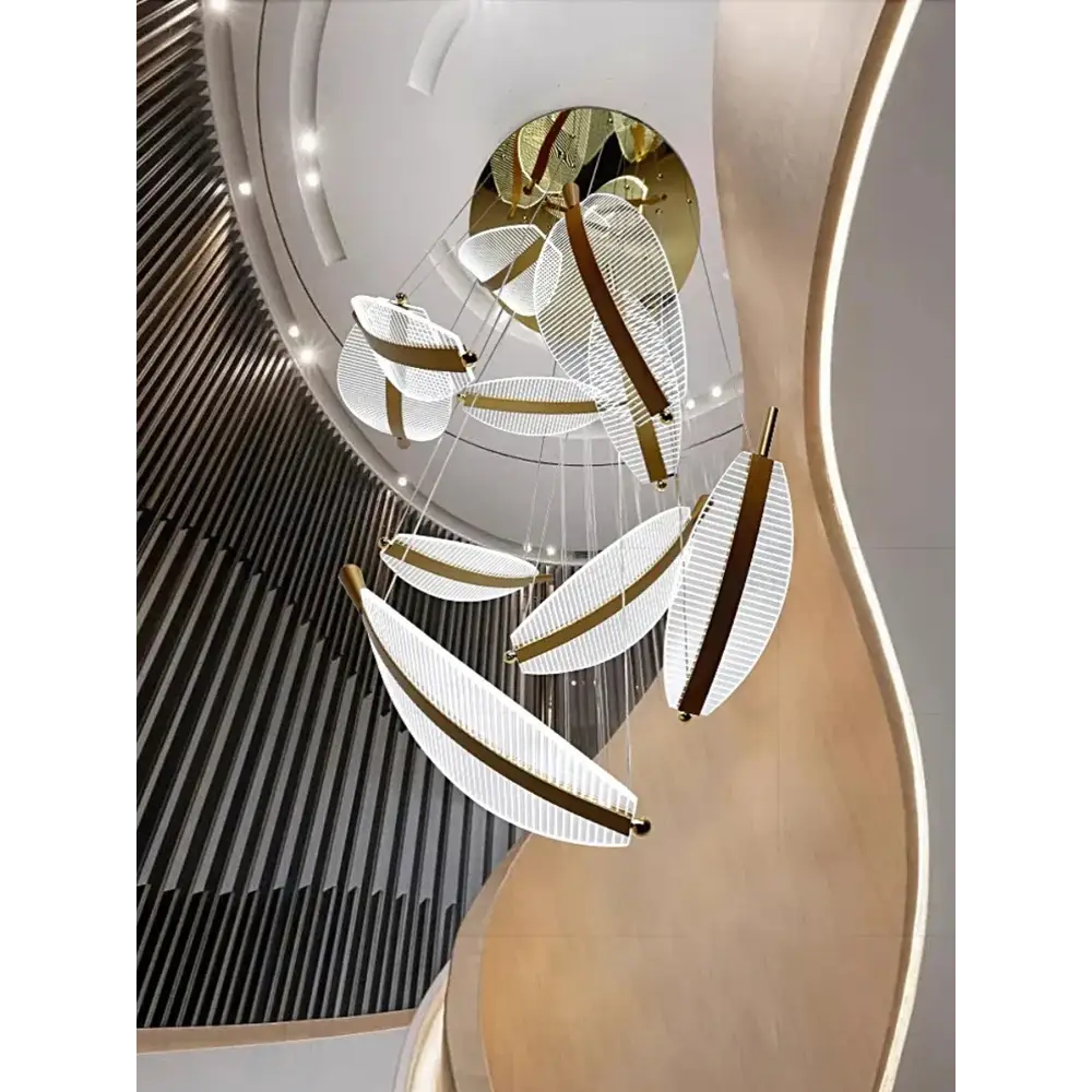 Modern Spiral LED Chandelier Pendant Light Remote Dimming - view 9