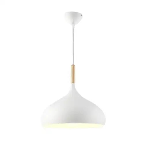 LED Colored Wooden Pendant Light Lamp - White / Dia-24cm 1pcs / No Bulb - Pendant Lamp