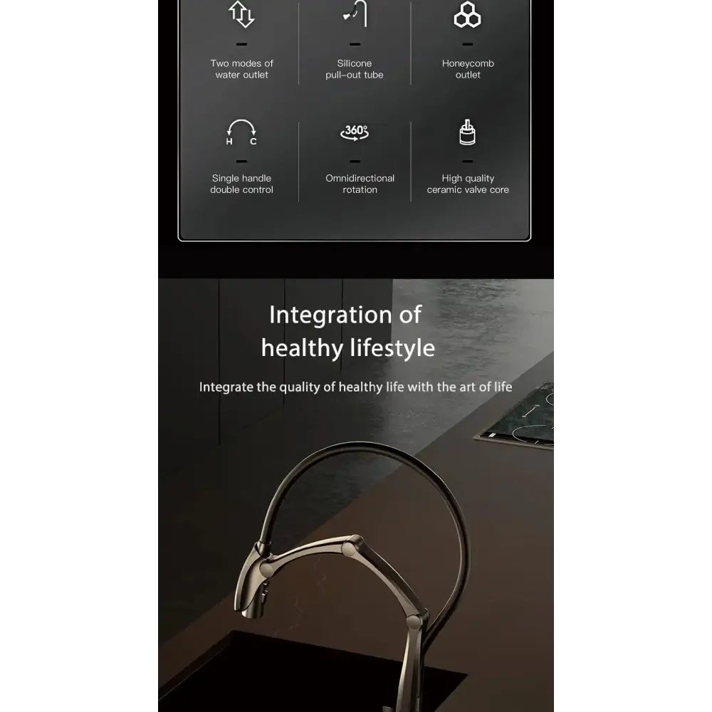 LED Display Sensor Pull Out 3 Function Spray Touchless - Faucets