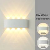 LED Modern Up Down Wall Mount Light Lamp - White - 8W / Warm White (2700-3500K) / No Waterproof - Lamps