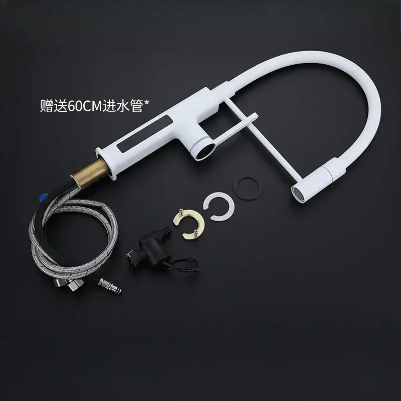 LED Panel Deck Mounted Flexible Hose Sink Kitchen Faucet - Kitchen Faucets