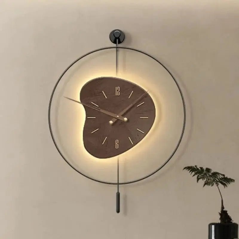 London Luminous Wall Clock Digital Minimalist Pendulum - Wall Clocks