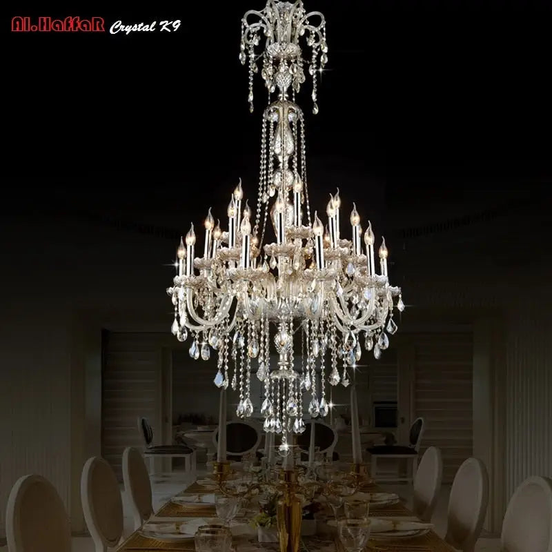 Long Crystal Luxury Chandelier Lamp - Chandelier