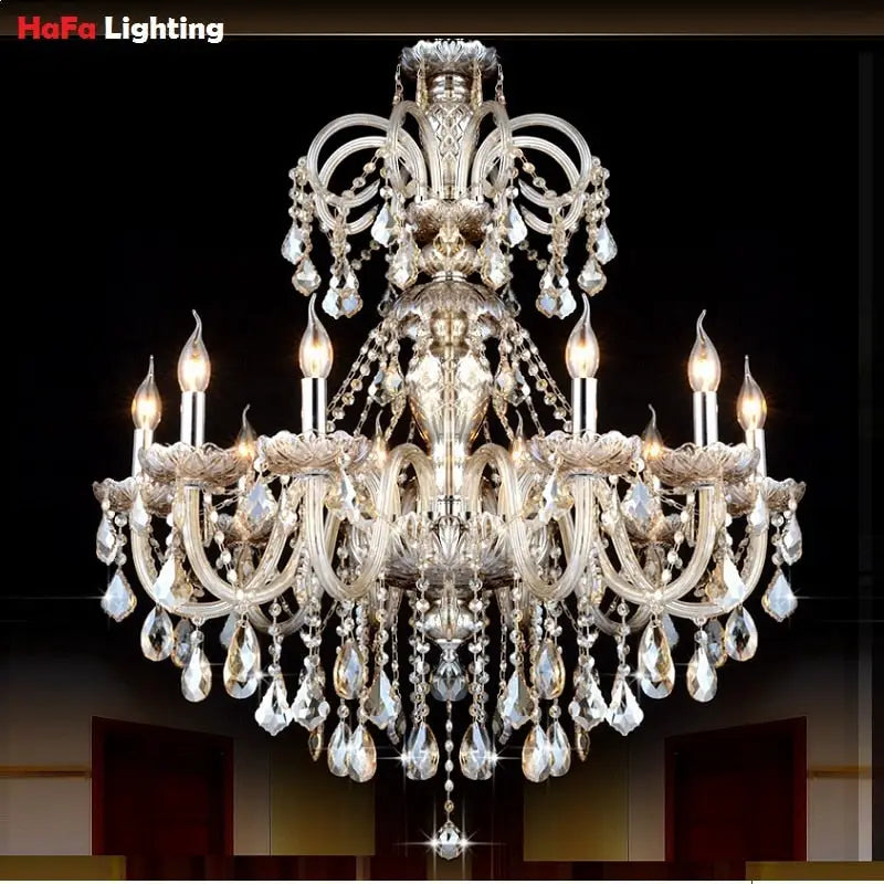 8-Arm Crystal Chandelier 74cm Polished Chrome Luxury Lighting - view 5