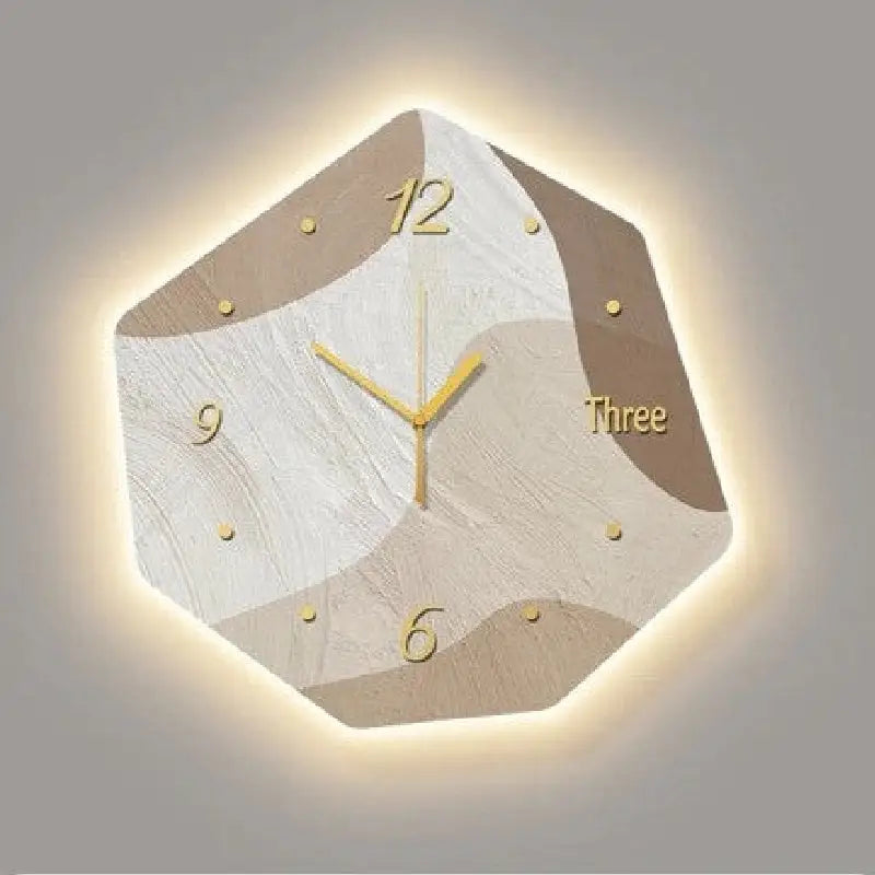 Luminous Abstract Geometric Wall Clock Modern Design - view 13