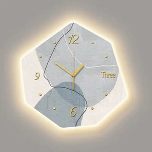 Luminous Abstract Geometric Wall Clock Modern Design - view 11