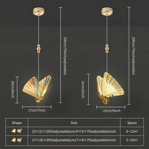 Luxury Butterfly Pendant Lamps - Rattan Lamp