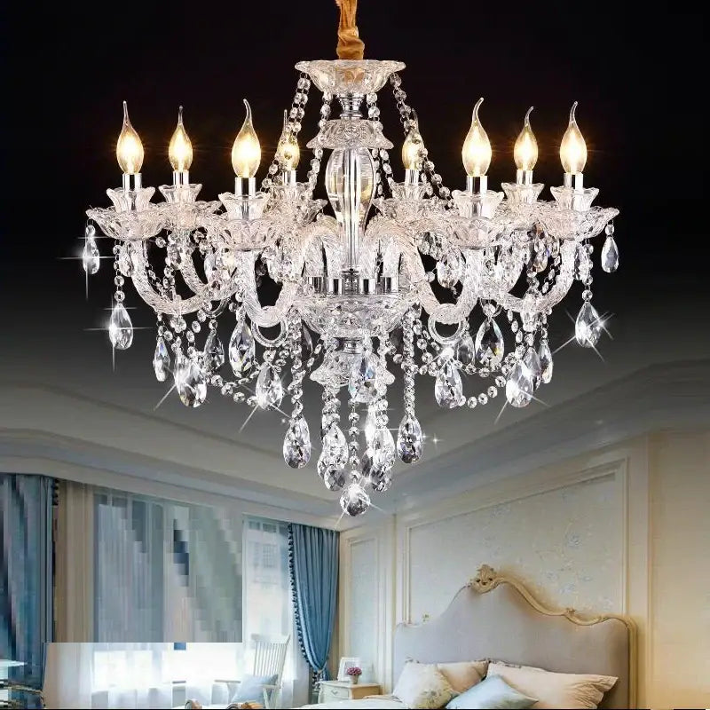 Luxury K9 Crystal Art Deco Chandeliers Lamp - 8 arms chandelier / Transparent Silver / With LED110V - Chandelier