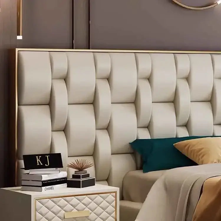 Luxury Modern King Headboard Bed Frame Set - Bedroom