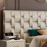 Luxury Modern King Headboard Bed Frame Set - Bedroom