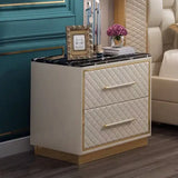 Luxury Modern King Headboard Bed Frame Set - Night Table - Bedroom