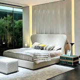 Luxury Napa PU Leather Double Bed Frame - Bedroom