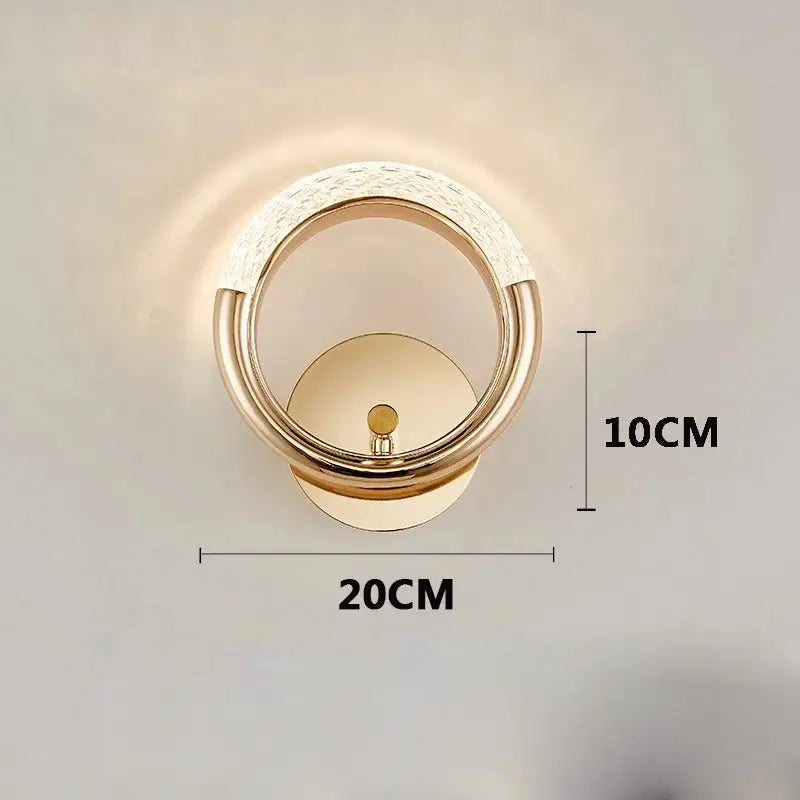 Luxury Nordic Wall Lamp Bedroom Bedside Wall Light - Cicular / Warm White (2700-3500K) - Sconces