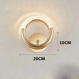 Luxury Nordic Wall Lamp Bedroom Bedside Wall Light - Cicular / Warm White (2700-3500K) - Sconces