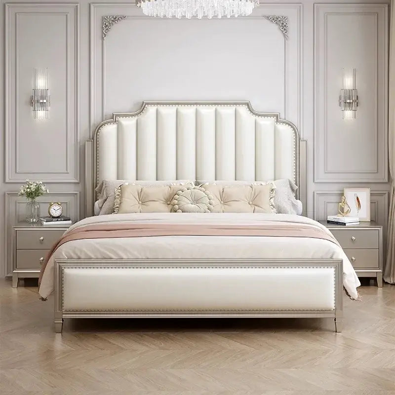 Luxury Vintage Wood Bed Frame - Bedroom
