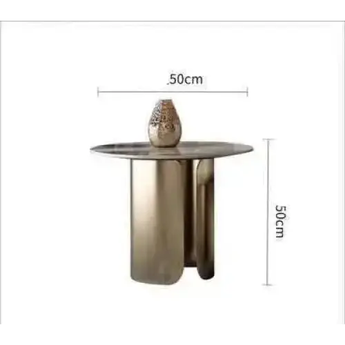 Marble Antique Nordic Modern Round Coffee Table - Gold - 50 x 50cm - Multifunctional coffee table