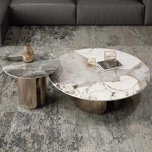 Round Marble Coffee Table Nordic Modern Design - view 2