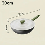Matcha Uncoated Flat Bottom Non Stick Frying Pan - 30cm - Cookware set