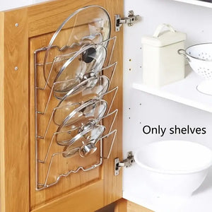 Metal Hanging Pot Rack Wall Mount Kitchen Storage - view 3