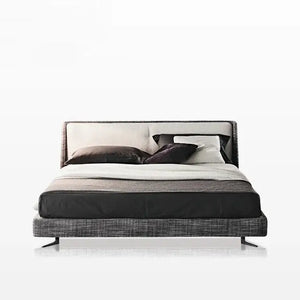 Minimal Modern High End Double Bed Frame - Dark Gray / 150 x 200 cm - Bedroom