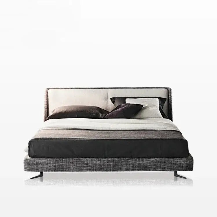 Minimal Modern High End Double Bed Frame - Dark Gray / 150 x 200 cm - Bedroom