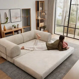 Minimalist Corduroy Foldable Bed Sofa - Sofa