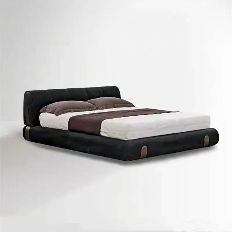 Minimalist Luxury Cloud Headboard Floor Bed Frame - Bedroom