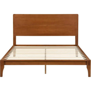 Bamboo Platform Bed Queen Size Natural Wood - view 7