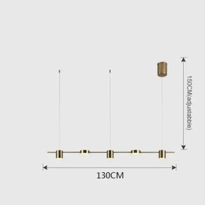 Minimalist Nordic LED Ceiling Chandelier - 5 Heads Gold / AC 100-130v / Cold White - Lamps