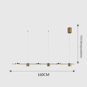 Minimalist Nordic LED Ceiling Chandelier - 6 Heads Gold / AC 100-130v / Cold White - Lamps