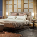 Minimalist PU Leather Double Antique Bed Frame - PU Leather - 150 cm - Bedroom