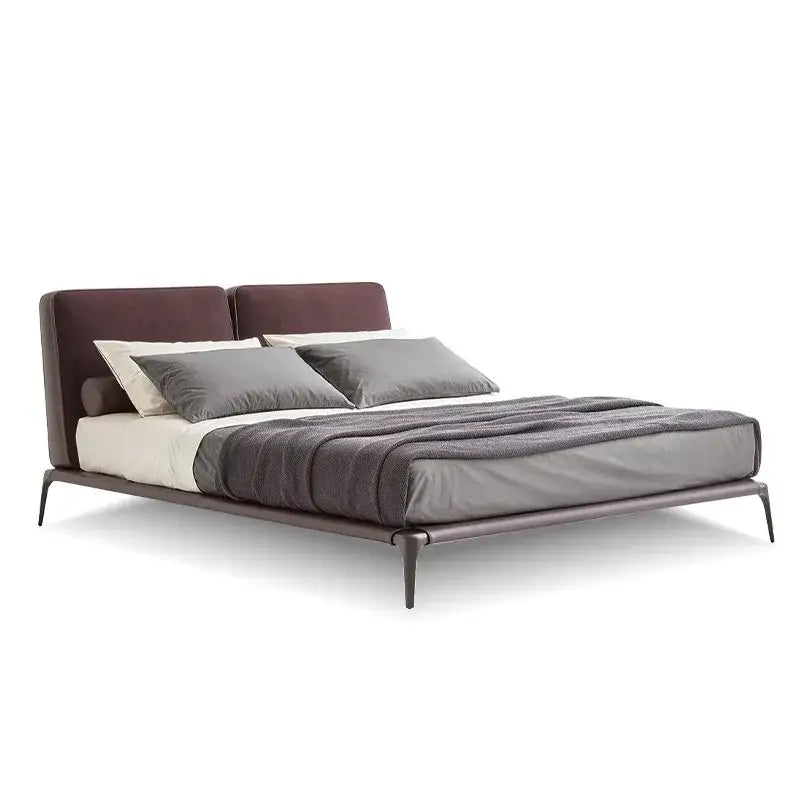 Minimalist Soft Upholstered Headboard Bed Frame - Bedroom