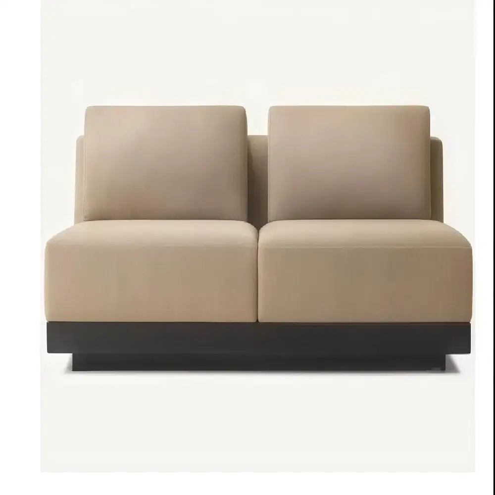 Modern aluminum outdoor sofa featuring weatherproof cushions and contemporary modular design for gardens