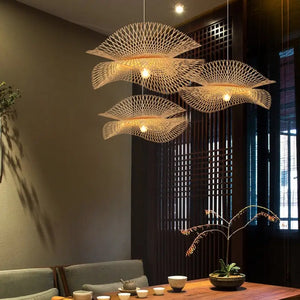 Modern Bamboo Asian Style Pendant Lamp - Rattan Lamp