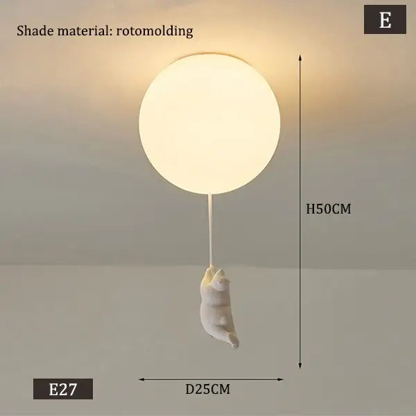Modern Bear Ceiling Lights LED Cartoon Lamp - E D25CM / Warm White - Lamps