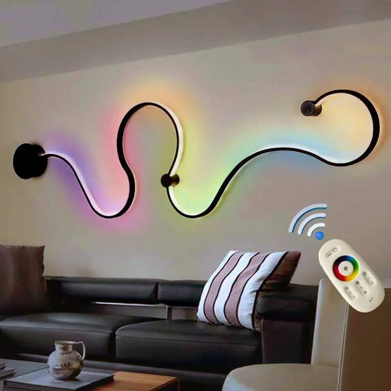 Modern Black & White RGB LED Wall Lamps - Lamps