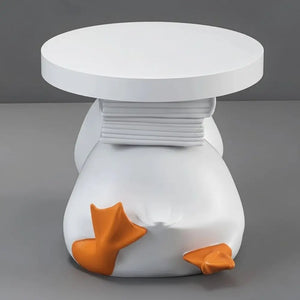 Modern Cartoon Duck Ornament Tray Side Table - Multifunctional coffee table