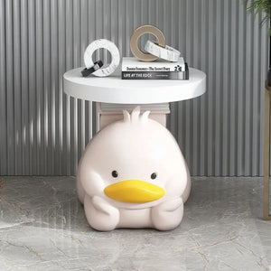 Modern Cartoon Duck Ornament Tray Side Table - Multifunctional coffee table
