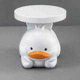Modern Cartoon Duck Ornament Tray Side Table - White - Multifunctional coffee table