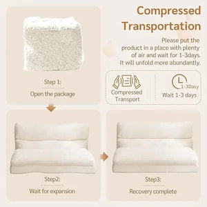 Modern Convertible Bean Bag Folding Fur Sofa Bed - Compressed Sofa