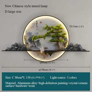 Modern Landscape Mural LED Wall Lamp with 3 Color Modes - view 14