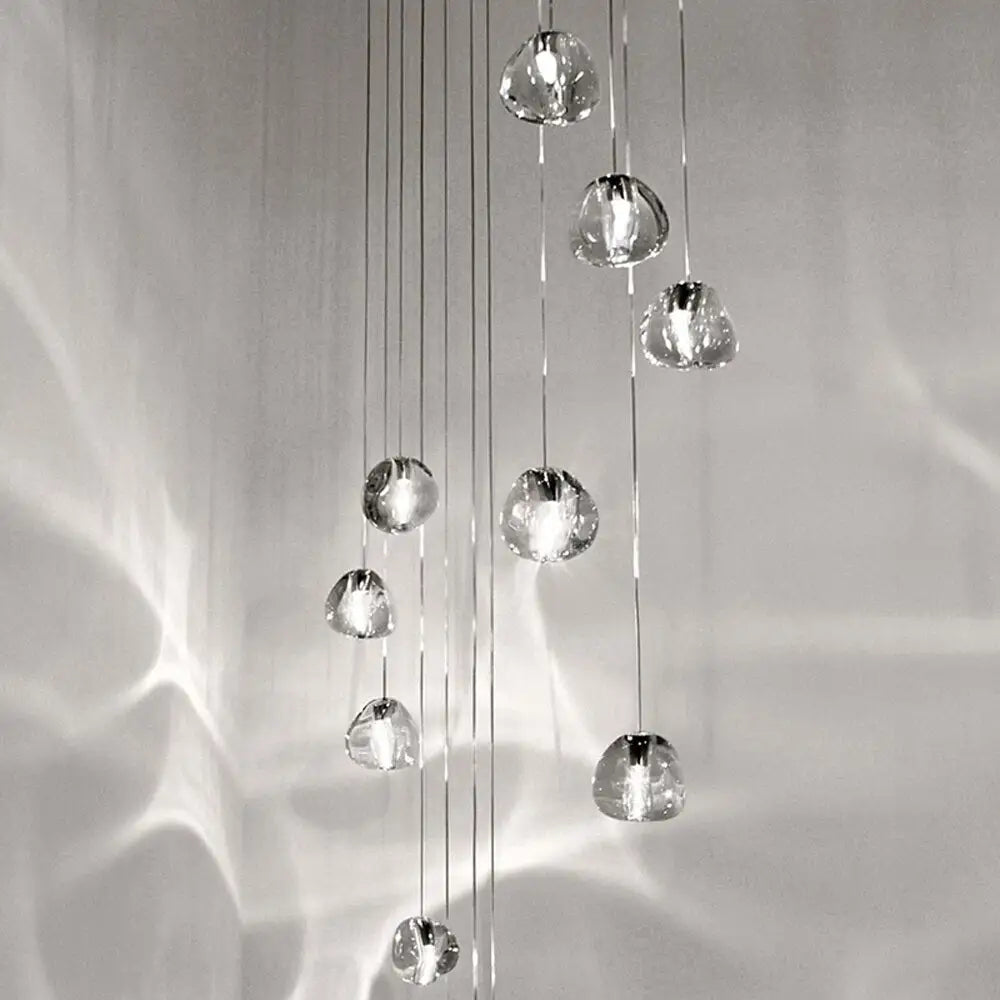 Modern Crystal Chandelier LED Long Pendant - Lamps