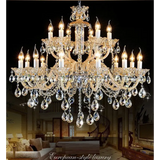 Modern Crystal K9 Candle Chandelier Lamp - 10 Arm Lights / Silver Metal / Without Bulbs|110v-127v - Chandelier