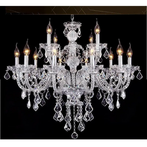 Crystal K9 Chandelier Polished Chrome Flush Mount Lighting - view 4